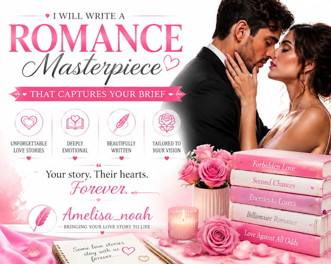 write a romance masterpiece that captures your brief