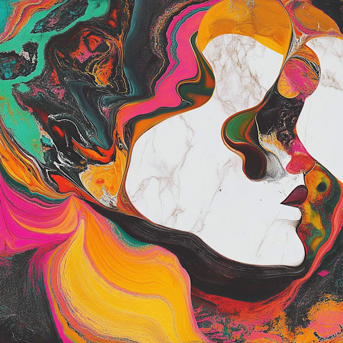 paint your dreams as an abstract marble artwork