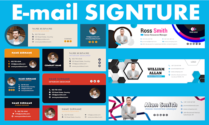 create custom email signature templates for outlook, gmail, apple mail