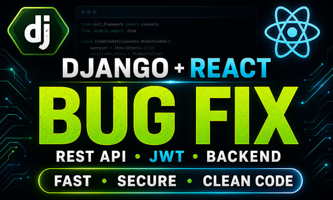 fix django react rest API and backend bugs