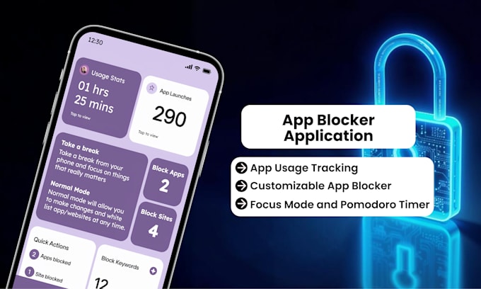 develop a custom app blocker application like detoxify
