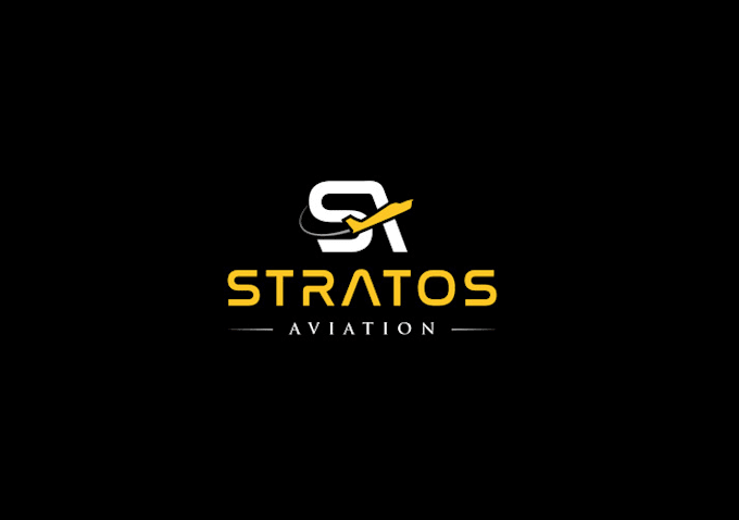 design powerful modern flight school aviation logo
