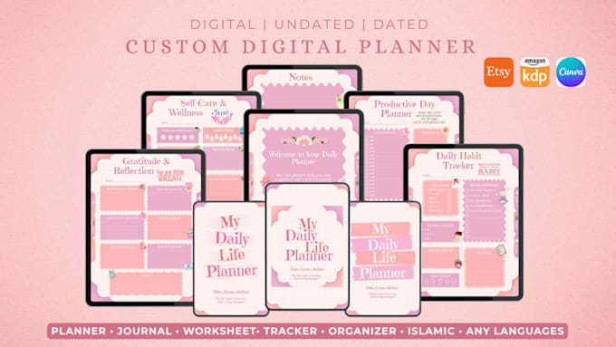 design 2027 digital planner, islamic planner, etsy planner, hyperlinked planner