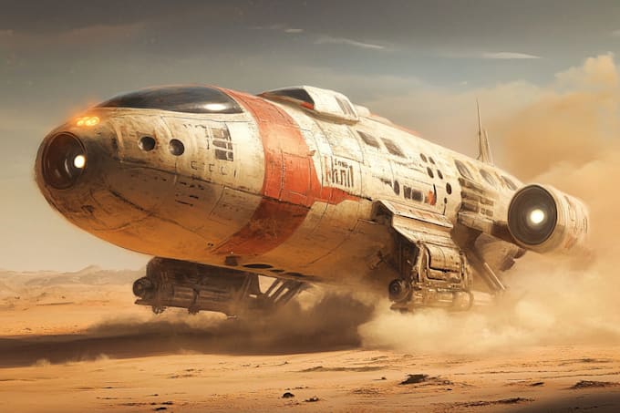 make sci fi vehicle design and spaceship concept art