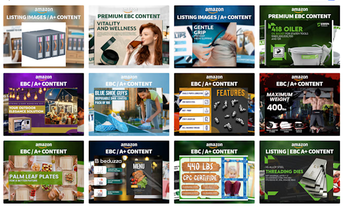 design amazon infographic and listing images