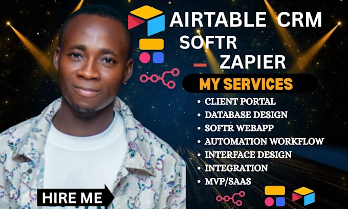 be your airtable expert, database, softr webapp, client portal and zapier n8n