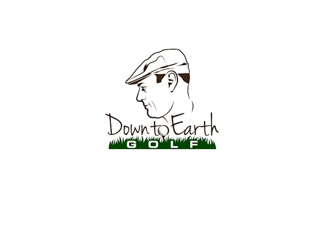 design brush stroke style golf logo