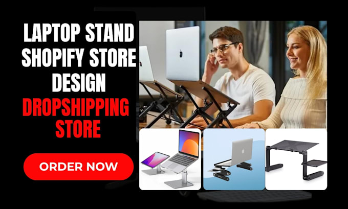 build electronics accessories website laptop stand shopify website dropshipping