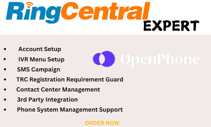 setup ringcentral 10dlc registration openphone system grasshopper voip ivr
