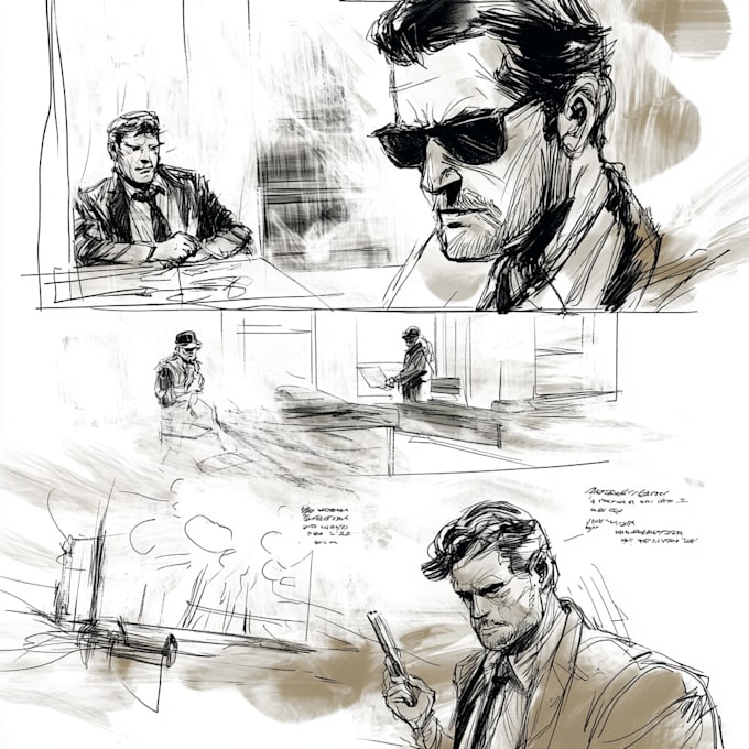 draw comic strip for comic book illustration or webcomic
