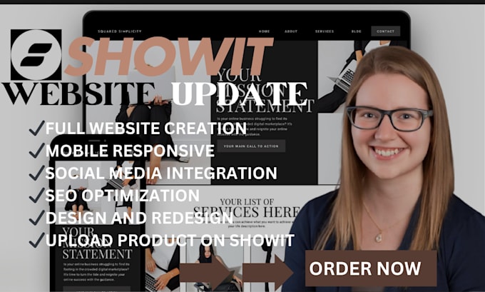 update showit, website design and redesign showit,  customize showit website
