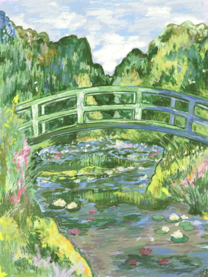 draw a cute landscape, building, or scenery for you