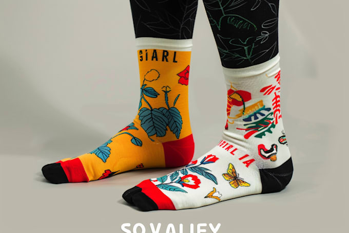 design a sneakers socks mockups for you