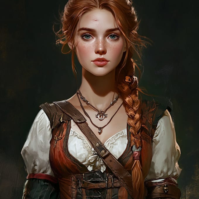 do a game character art concept art in unique style