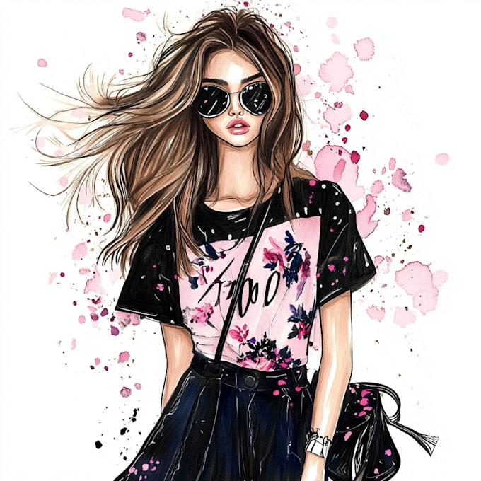 Draw fashion illustration and sketches by Petamckenzie | Fiverr