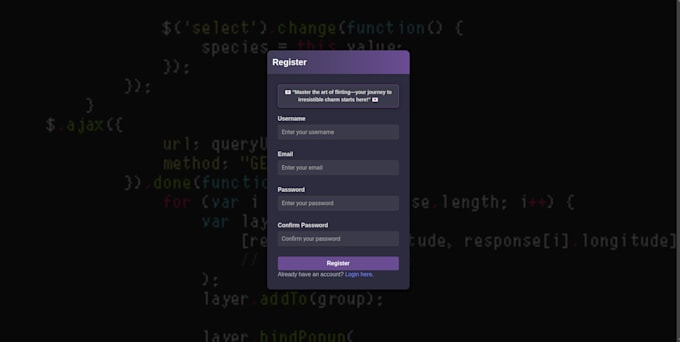 create ai intergrated website
