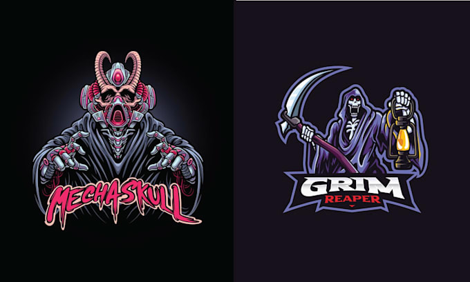 do custom scary halloween horror mascot logo