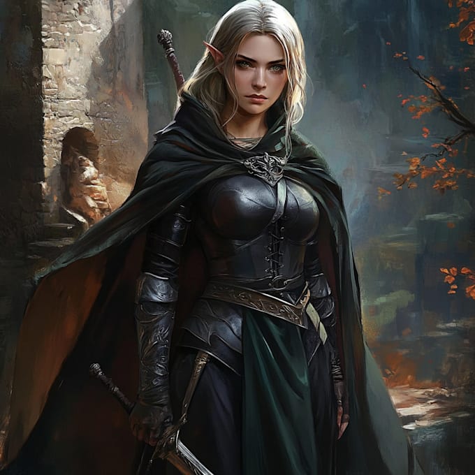 draw a design fantasy character artwork