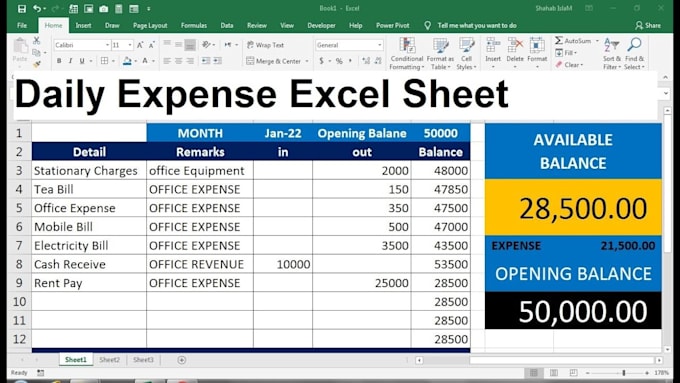 create custom business income expense calculator cash flow sheet