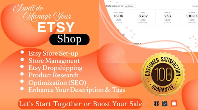 do etsy shop setup, etsy SEO, and etsy store management