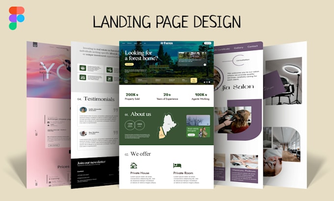Design a landing page ux ui on figma by Reha_m | Fiverr