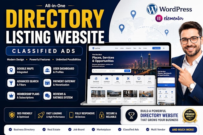 build wordpress directory listing and classified ads website