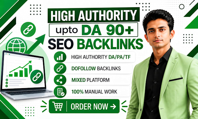 create high authority da90 SEO backlinks