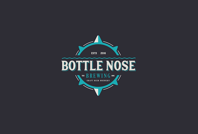 design unique bottle nose brewing logo