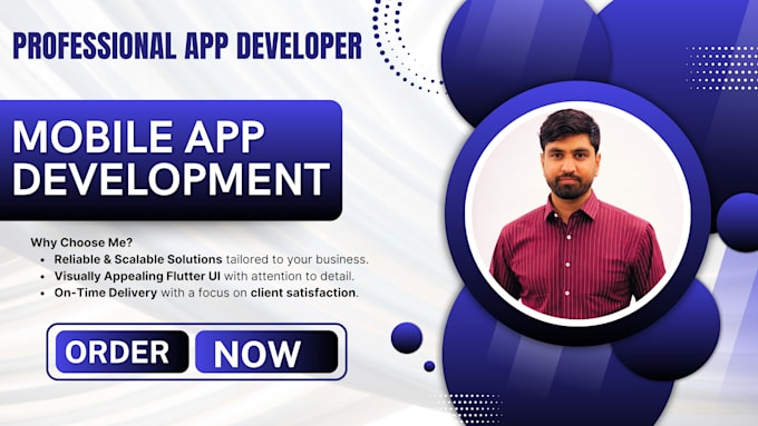 be your flutter developer to create mobile apps for android and ios