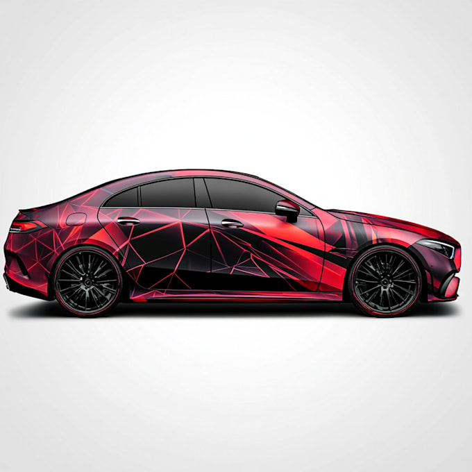 reate itasha car wrap design, racing car wrap