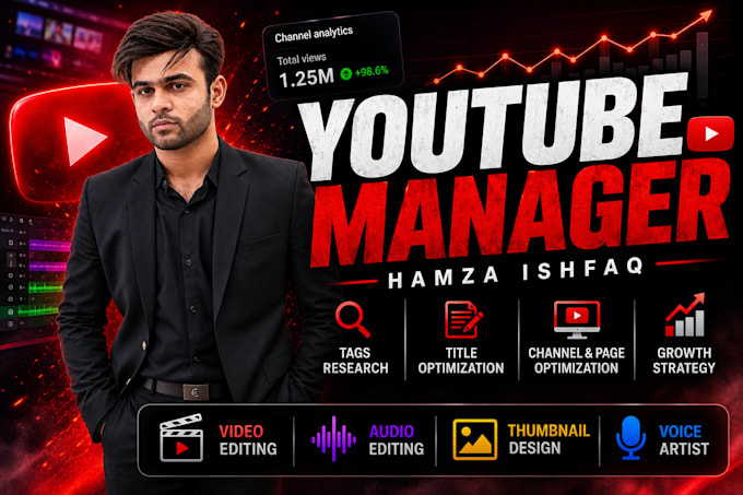be your youtube channel manager and content creator