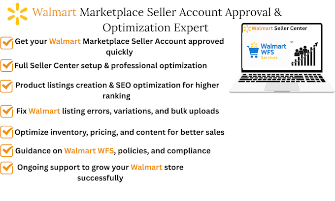 walmart marketplace seller account approval and optimization expert