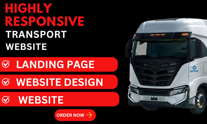 Design logistics website auto transport website cargo website by