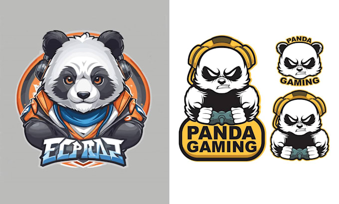 make amazing esport mascot panda logo