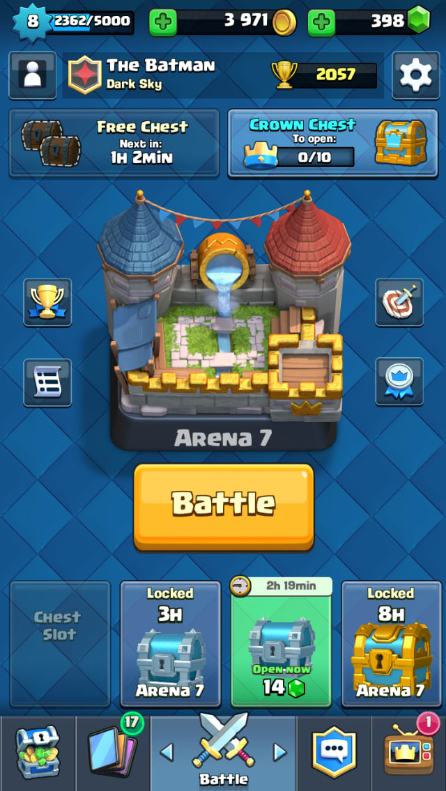 Crown chest top in clash royale