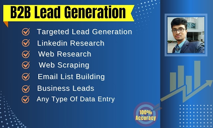 do b2b lead generation, linkedin research and email listing