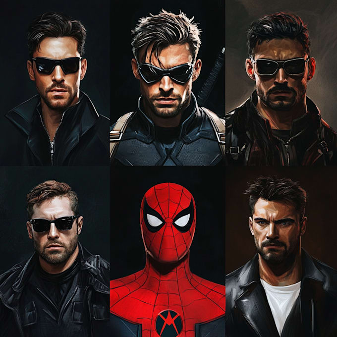 draw you as a superhero marvel or dc character