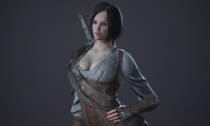 port stylized 3d character, 3d cartoon model,nsfw,blender,3d fortnite character