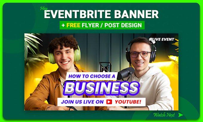 design an eventbrite banner and event flyer design