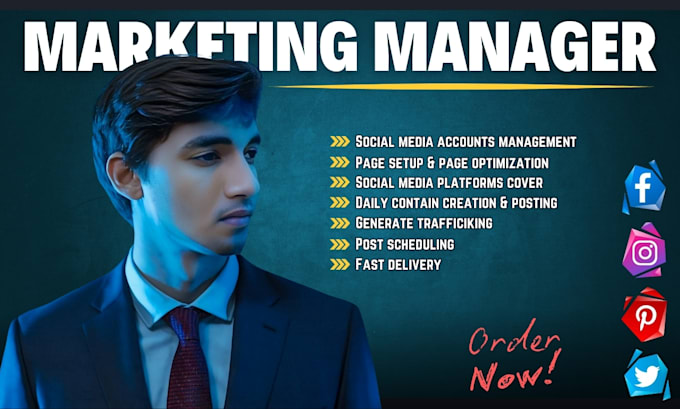 be your social media marketing management manager