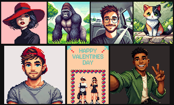 Create a retro pixel art by using your photo as a template by Proompt ...