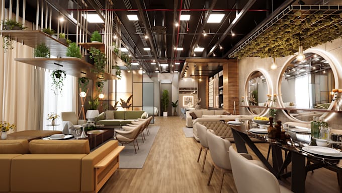 do 3d interior design modeling and architectural 3d rendering