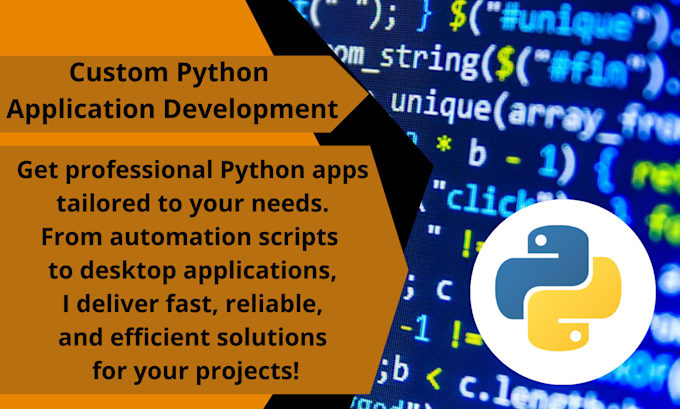 Make a custom python apps and automation solutions by Stream_dev_ | Fiverr