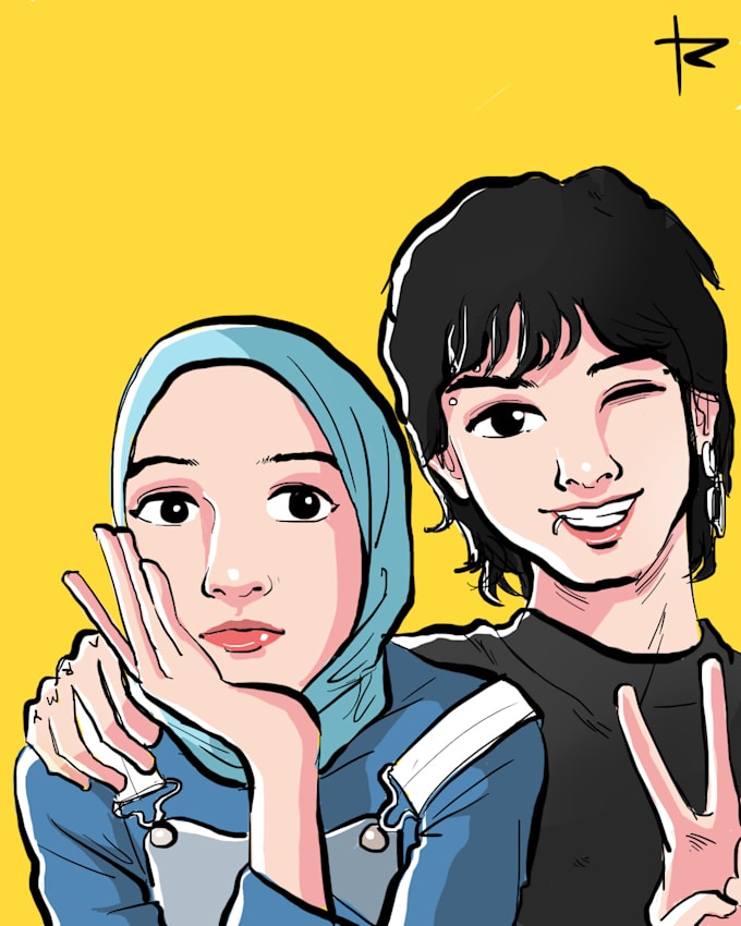 draw character illustration or short comic for you