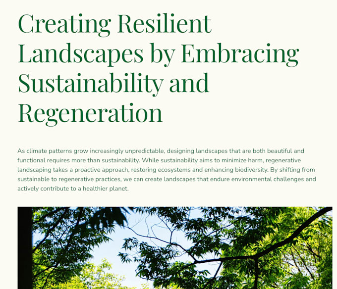 write a blog post about permaculture, sustainability or the environment