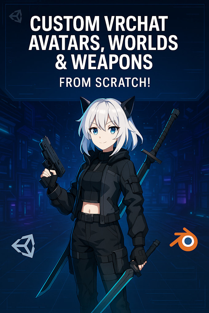 l design vrchat avatars, avatar worlds, and custom weapon, and avatar features
