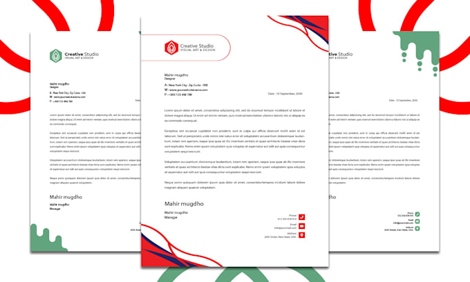 do design a modern, elegant, unique and professional letterhead within 4 hours