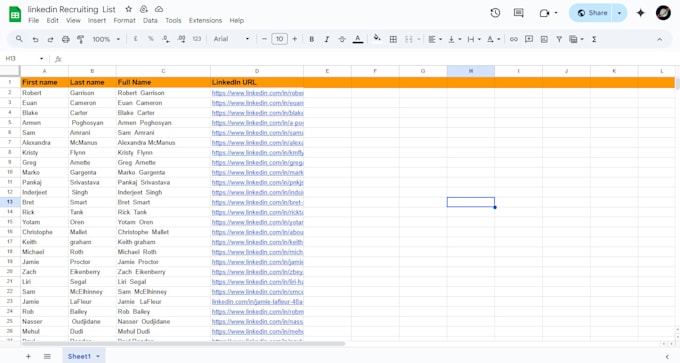 do linkedin recruiting, sourcing and list building