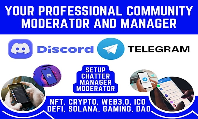be your crypto telegram community manager and admin or moderator