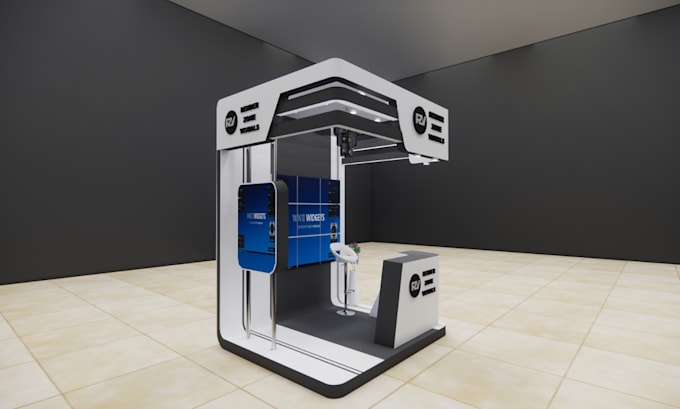 design 3d trade show booth, exhibition stand